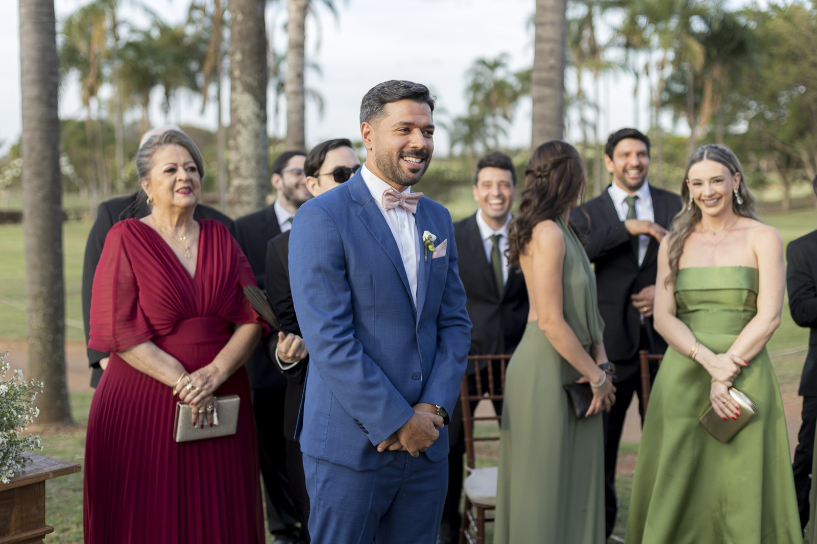 Noivos durante a festa de casamento em Ribeirão Preto